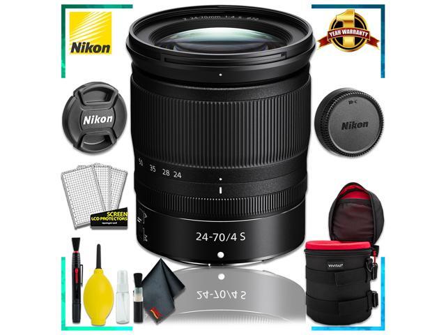 Nikon NIKKOR Z 24-70mm f.4 S Lens (Intl Model) + 4.5 inch Vivitar Premium Lens Case + Cleaning Kit