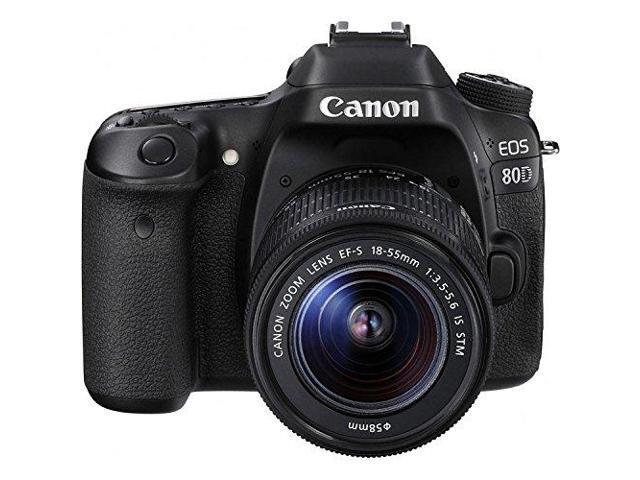 Canon EOS 80D DSLR Camera with 18-55mm Lens Bundle w/ 9 Piece Filter & Memory Kit (Intl Model)