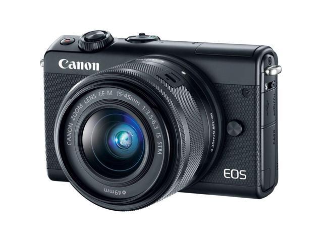 Canon EOS M100 Mirrorless Digital Camera (Black) with 15-45mm Lens + Flexible Tripod + UV Protection Filter + Professional Case + Card Reader -...