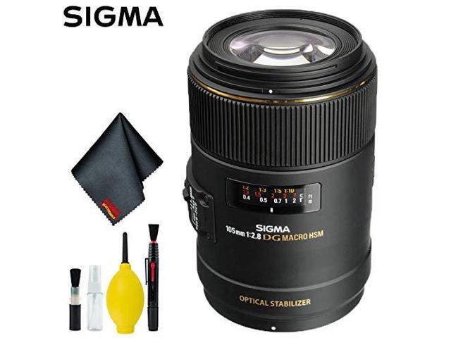 Sigma 105mm f/2.8 EX DG OS HSM Macro Lens for Nikon AF Cameras (Intl Model) Standard Kit