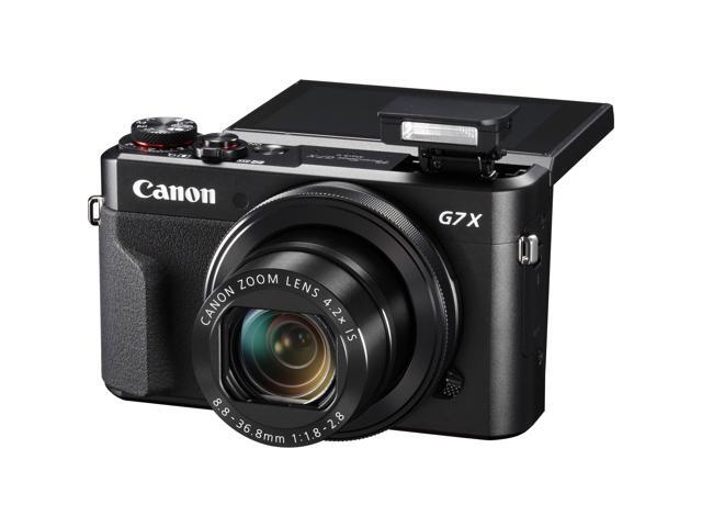 Canon PowerShot G7 X Mark II Digital Camera (Intl Model) + 32gb Memory SD Card Bundle + Camera Case + Cleaning Kit