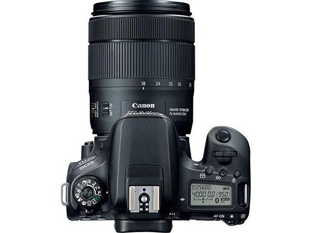 Canon EOS 77D DSLR Camera with 18-135mm Lens Bundle w/ Memory Kit (Intl Model)