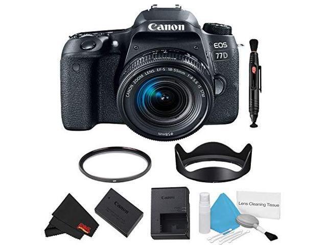 Canon EOS 77D DSLR Camera with 18-55mm Lens Bundle (Intl Model)