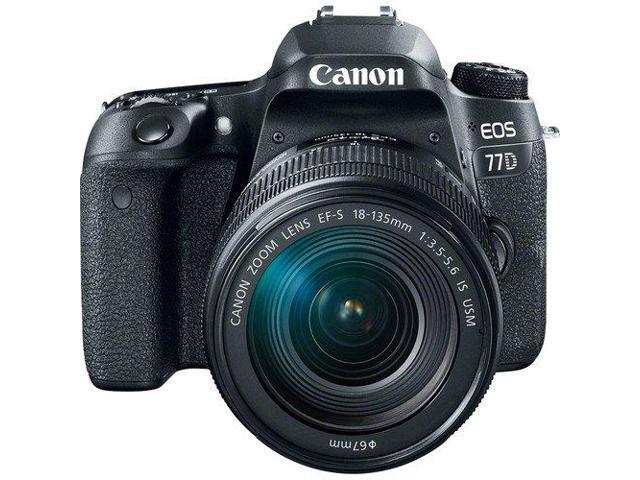 Canon EOS 77D DSLR Camera with 18-135mm USM Lens (Intl Model) (1892C002) - Starter Bundle