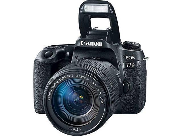 Canon EOS 77D DSLR Camera with 18-135mm Lens Bundle w/ Memory Kit (Intl Model)
