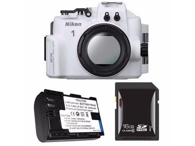 Nikon WP-N3 Waterproof Housing for Nikon 1 J4 or S2 Camera and NIKKOR 11-27.5mm or 10-30mm Lens + EN-EL22 Battery + 16GB SDHC Card Saver Bundle 1