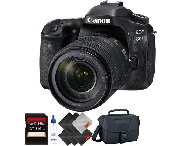 Canon EOS 80D DSLR Camera with 18-135mm Lens + 64GB Memory Card + 1 Year Warranty