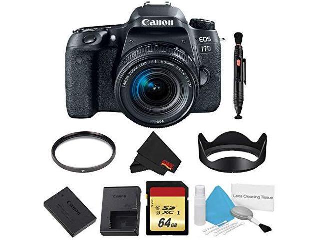 Canon EOS 77D DSLR Camera with 18-55mm Lens Bundle w/ Memory Kit (Intl Model)