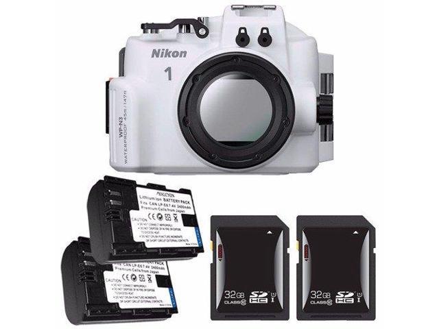 Nikon WP-N3 Waterproof Housing for Nikon 1 J4 or S2 Camera and NIKKOR 11-27.5mm or 10-30mm Lens + EN-EL22 Battery + 32GB SDHC Card Saver Bundle