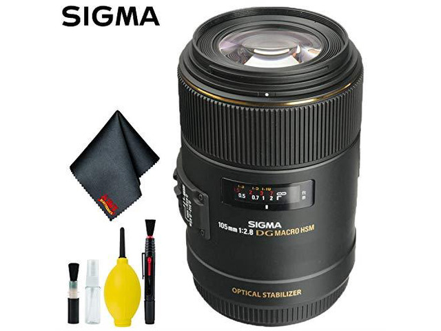 Sigma 105mm f/2.8 EX DG OS HSM Macro Lens for Canon EOS Cameras (Intl Model) Standard Kit