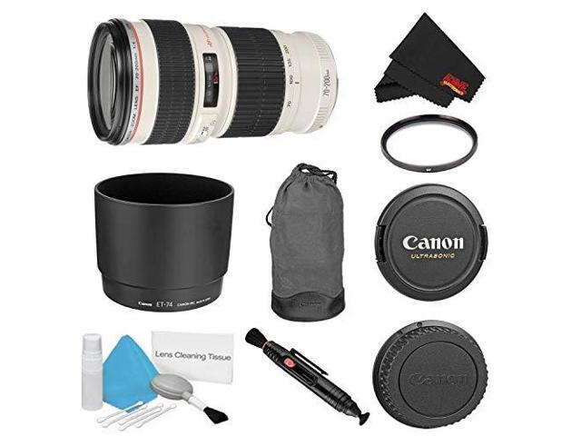 Canon EF 70-200mm f/4L USM Lens Bundle w/ UV Filter (Intl Model)