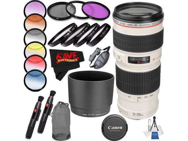 Canon EF 70-200mm f/4L USM Lens International Version (No Warranty) Professional Accessory Combo