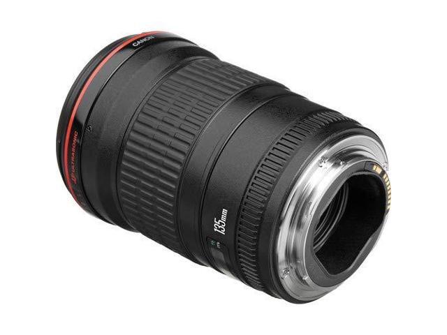 Canon EF 135mm f/2L USM Lens (Intl Model) w/ Filter Kit + Lens Case Bundle