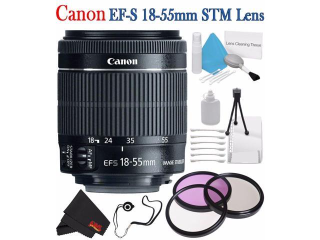 Canon EF-S 18-55mm f/3.5-5.6 IS STM Lens 8114B002 + 58mm 3 Piece Filter Kit + Lens Cap Keeper + Deluxe Starter Kit + Deluxe 3pc Lens Cleaning Kit...