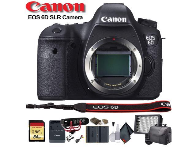Canon EOS 6D DSLR Camera (8035B002) W/ Bag, Extra Battery, LED Light, Mic, Filters and More - Advanced Bundle