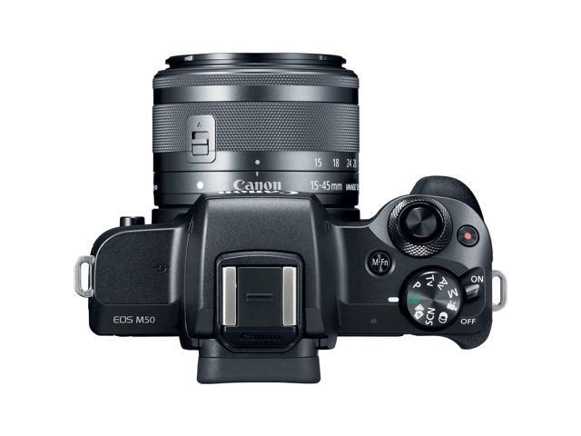 Canon EOS M50 Mirrorless Digital Camera +15-45mm Lens + UV FLD CPL Filter Kit +