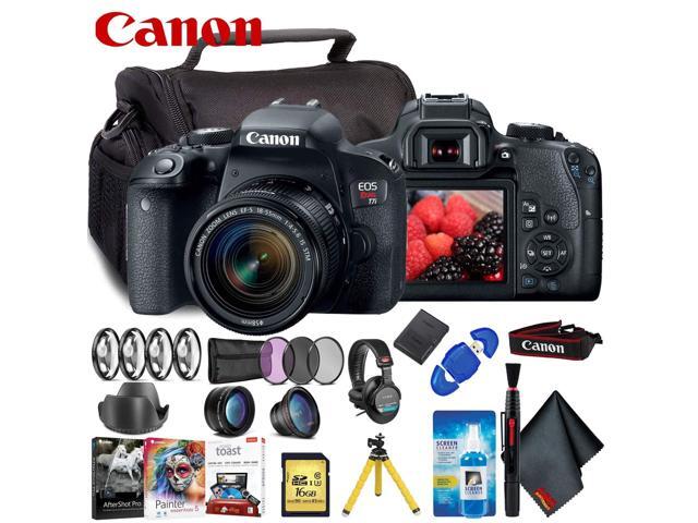 Canon EOS Rebel T7i DSLR Camera Accessory Kit - Includes - 18-55mm Lens + Headphones + More!