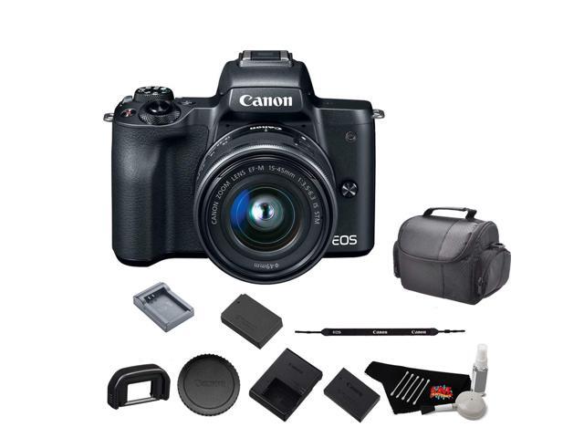Canon EOS M50 Mirrorless Digital Camera with 15-45mm Lens and 4K Video Bundle with Spare Battery and Travel Charger - Intl Model