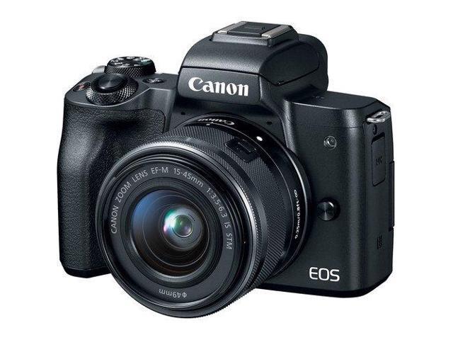 Canon EOS M50 Mirrorless Digital Camera with 15-45mm Lens (Black) (International Model) with Extra Accessory Bundle