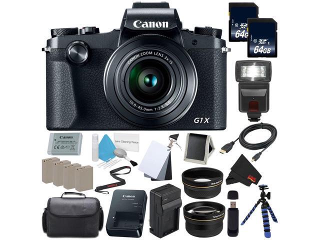 6Ave Canon PowerShot G1 X Mark III Digital Camera #2208C001 International Version (No Warranty) + Replacement Lithium Io