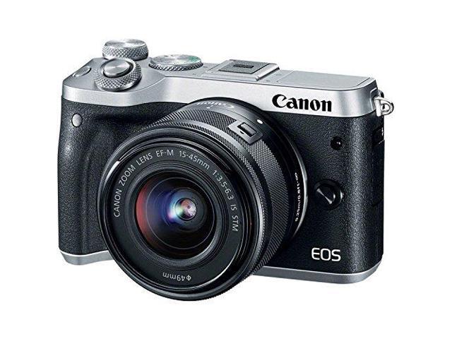 Canon EOS M6 Mirrorless Digital Camera with 15-45mm Lens (Silver) Basic Bundle - Intl Model