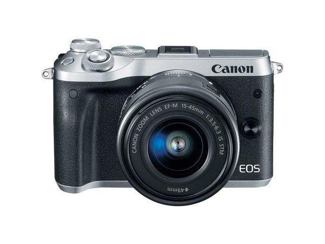 Canon EOS M6 Mirrorless Digital Camera with 15-45mm Lens (Intl Model) (Silver) (1725C011) - Starter Bundle