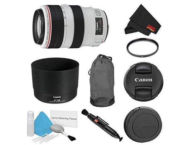 Canon EF 70-300mm f/4-5.6L IS USM Lens Bundle w/ UV Filter (Intl Model)