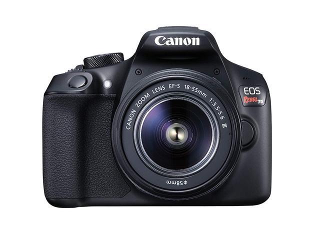Canon EOS Rebel T6 Digital SLR Camera with EF-S 18-55mm + EF-S 55-250mm STM (Black) Essential Accessory Bundle Package D