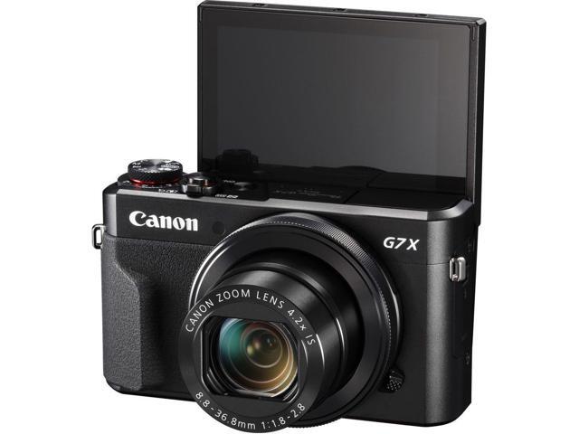 Canon PowerShot G7 X Mark II Point and Shoot Digital Camera + Extra Battery + Digital Flash + Camera Case + 128GB Class