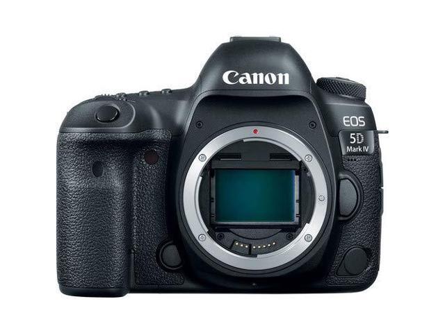 Canon EOS 5D Mark IV Full Frame Digital SLR Camera Body - Bundle with Microphone + Screen Protectors + LED Light + 2X 32