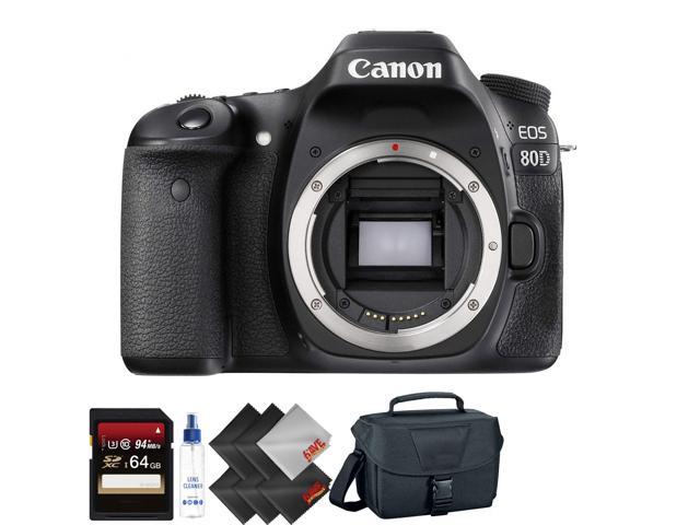 Canon EOS 80D DSLR Camera (Body Only) + 64GB Memory Card + 1 Year Warranty