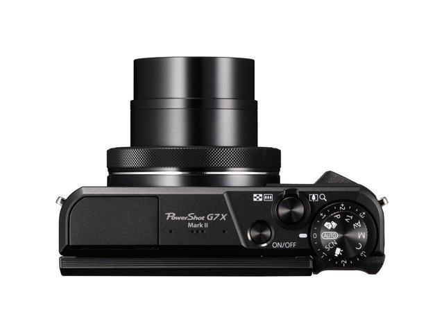 Canon PowerShot G7 X Mark II Point and Shoot Digital Camera + Extra Battery + Digital Flash + Camera Case + 128GB Class