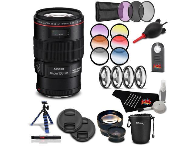Canon EF 100mm f/2.8L Macro is USM Lens Professional Kit International Model Bundle