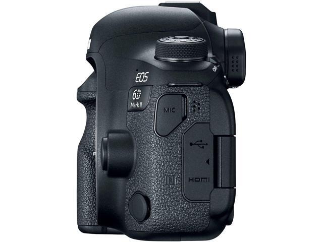 Canon EOS 6D Mark II DSLR Camera with 24-105mm is STM Lens + Professional Battery Grip + UV Protection Filter + LED Kit