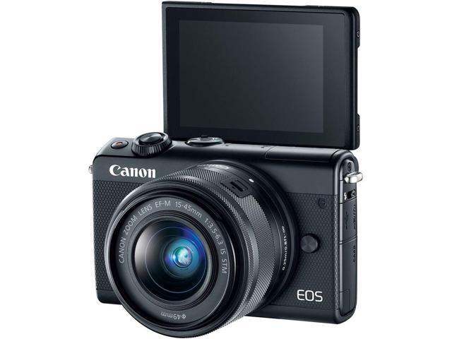 Canon EOS M100 Mirrorless Digital Camera with 15-45mm Lens (Black) 2209C011 International Version - Essential Bundle
