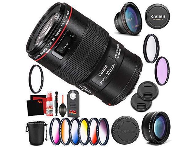 Canon EF 100mm f/2.8L Macro is USM Lens Professional Kit International Model Bundle