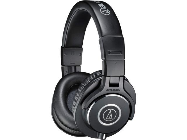 Audio-Technica ATH-M40x Over-Ear Professional Studio Monitor Headphones with 6ave Cleaning Kit, Carrying Case and 1-Year