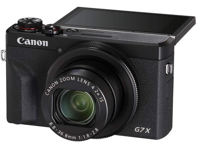 Canon PowerShot Digital Camera [G7 X Mark III] with Wi-Fi & NFC, LCD Screen and 4K Video - Black (Renewed)