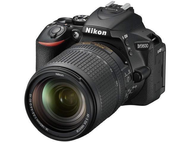 Nikon D5600 DSLR Wi-FI NFC 24.2MP DX CMOS Camera AF-P 18-55mm VR Lens + LED Light kit + UV Protection Lens Filter + Camera Case - (Intl Model)