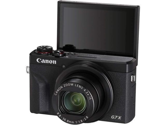 Canon PowerShot Digital Camera [G7 X Mark III] with Wi-Fi & NFC, LCD Screen and 4K Video - Black (Renewed)