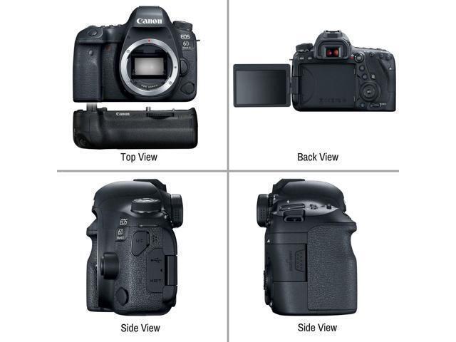 Canon EOS 6D Mark II DSLR Camera (Body Only) with Battery Grip, Cleaning Kit Starter Bundle International Model