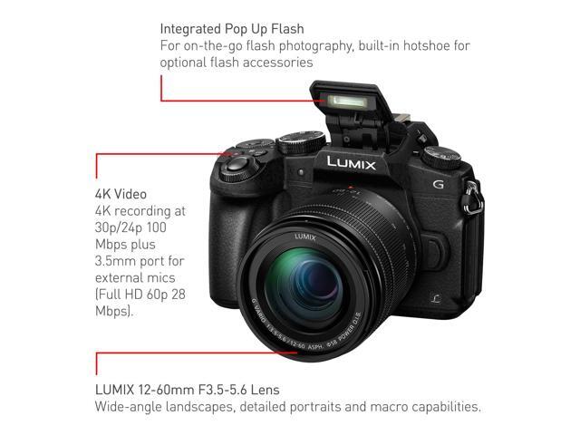 PANASONIC LUMIX G85 4K Digital Camera, 12-60mm Power O. I.S. Lens, 16 Megapixel Mirrorless Camera, 5 Axis In-Body Dual Image Stabilization, 3-Inch...
