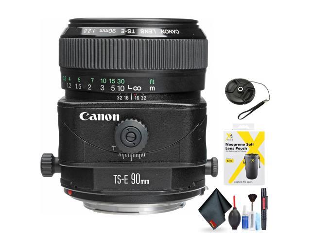 Canon TS-E 90mm f/2.8 Tilt-Shift Lens for Canon EF Mount + Accessories (International Model with 2 Year Warranty)