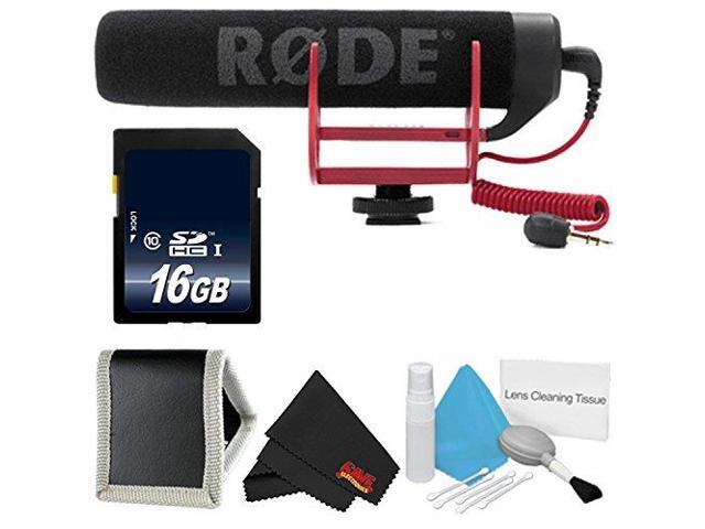 Rode VideoMic GO VIDEOMIC-GO + 16GB Memory Card + Deluxe Cleaning Kit + Microfiber Cloth- Bundle