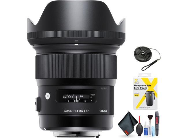 Sigma 24mm f/1.4 DG HSM Art Lens for Nikon F for Nikon F Mount + Accessories (International Model with 2 Year Warranty)