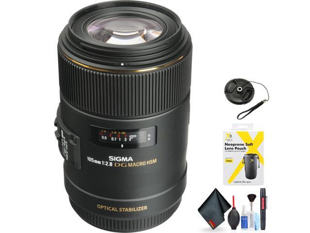 Sigma 105mm f/2.8 EX DG OS HSM Macro Lens for Canon EOS Cameras for Canon EF Mount + Accessories (International Model wi