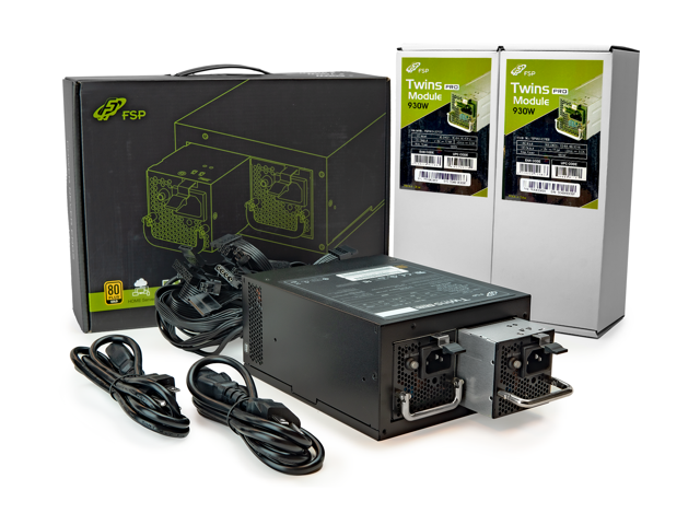 FSP Twins Pro ATX PS2 1+1 Dual Module 900W 80 PLUS GOLD Hot-swappable Redundant Digital Power Supply with Guardian Monitor Software (Twins Pro 900)