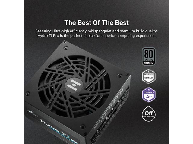 FSP Hydro Ti PRO 1000W Power Supply, 80 Plus Titanium, ATX3.1/PCIe 5.1, Full Modular (HTI-1000M-GEN5)