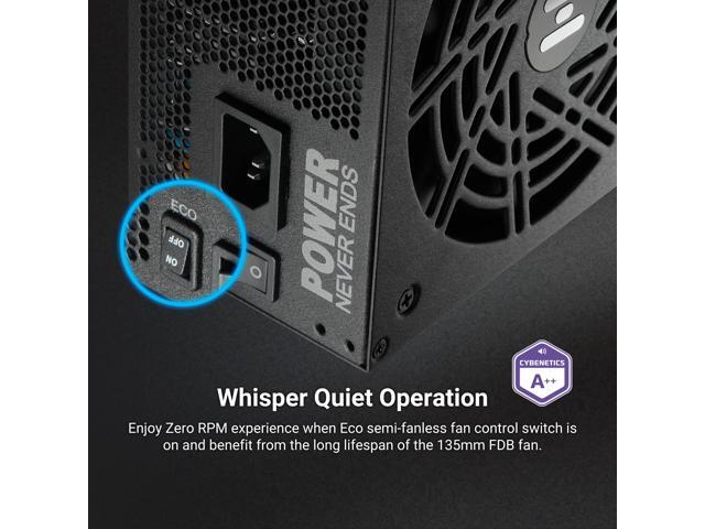 FSP Hydro Ti PRO 1000W Power Supply, 80 Plus Titanium, ATX3.1/PCIe 5.1, Full Modular (HTI-1000M-GEN5)