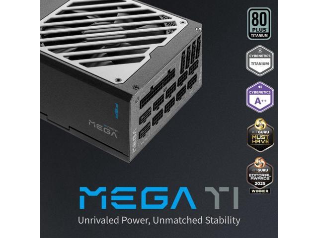 FSP MEGA TI 1650W Power Supply, 80 Plus & Cybenetics Titanium, Lambda A++, ATX3.1 & PCIe 5.1 (12V-2x6), Full Modular (MEGA-1650W)
